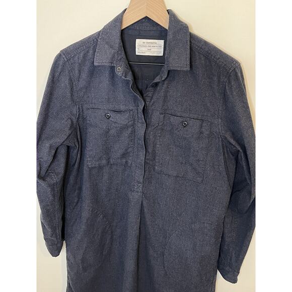 REI Co-op Women’s Navy Wallace Lake Flannel Popover Shirt Dress Small - Picture 8 of 12